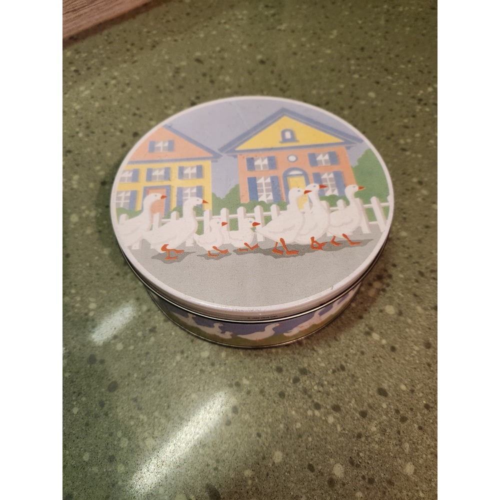 VTG 1980s Country Goose Round Tin